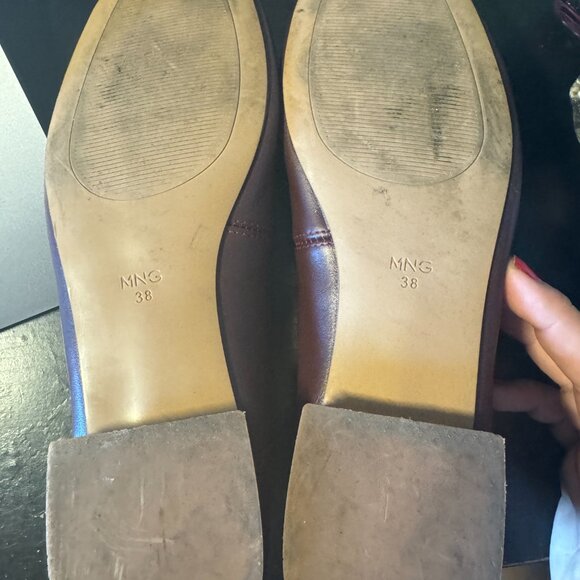 SOLD OUT • Burgundy leather ballet flats • Worn twice only - Picture 9 of 10